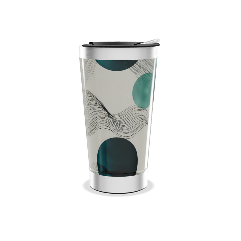 Copo Térmico - Design Abstrato Azul