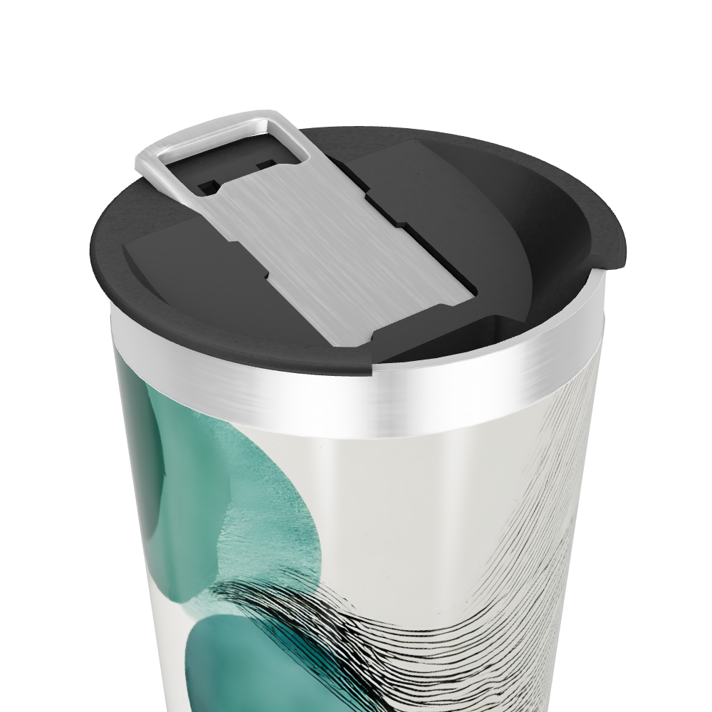 Copo Térmico - Design Abstrato Azul