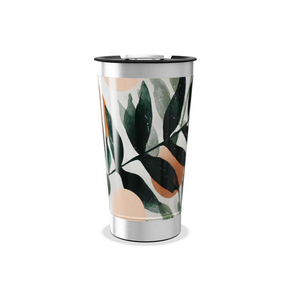 Copo Térmico - Estampa Folhas e Frutas