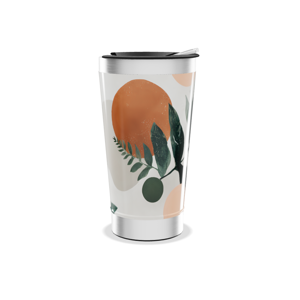 Copo Térmico - Estampa Folhas e Frutas