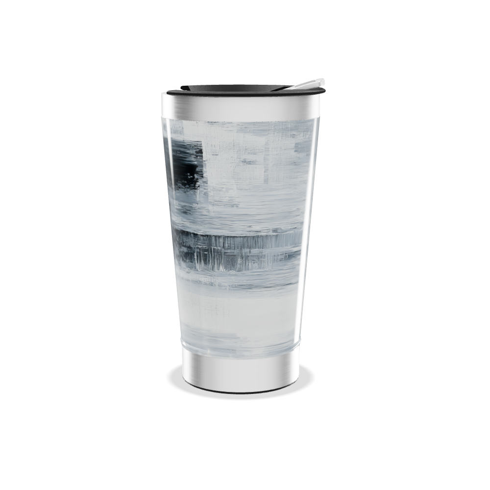Copo Térmico - Estampa Abstrata Cinza