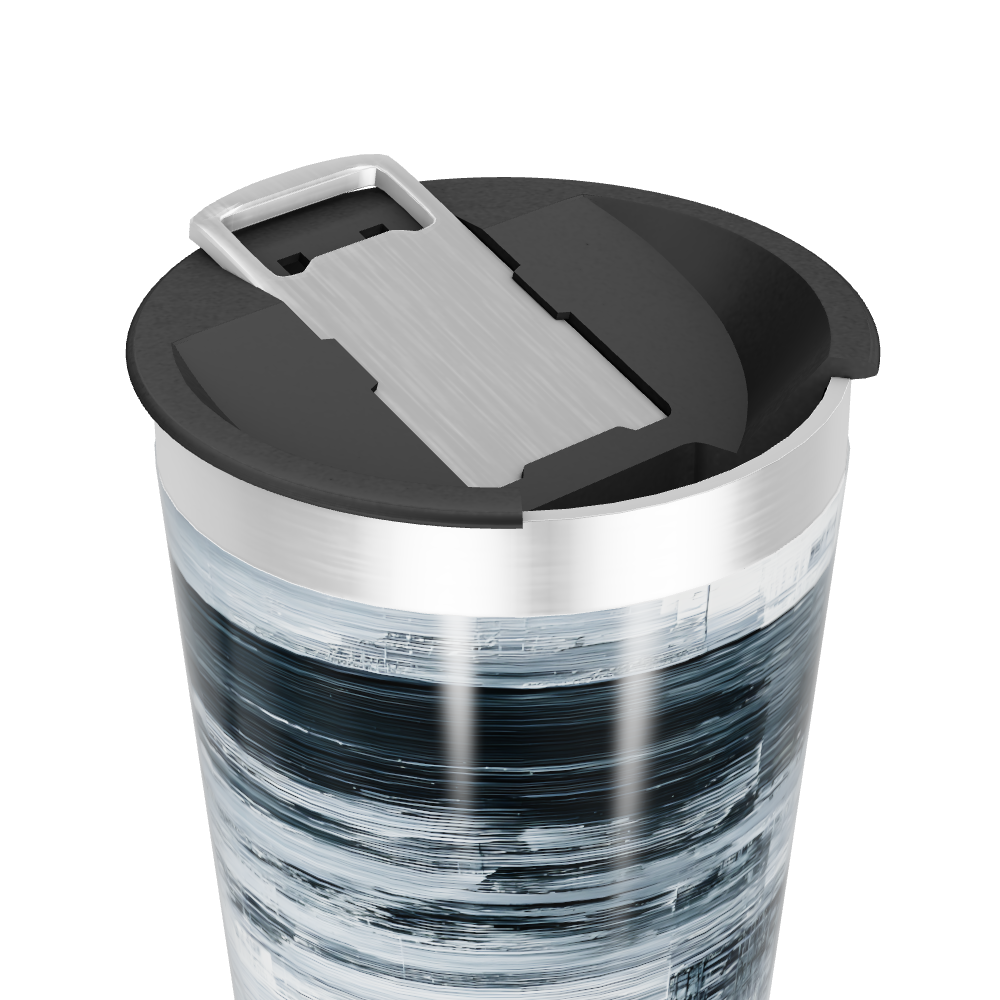 Copo Térmico - Estampa Abstrata Cinza