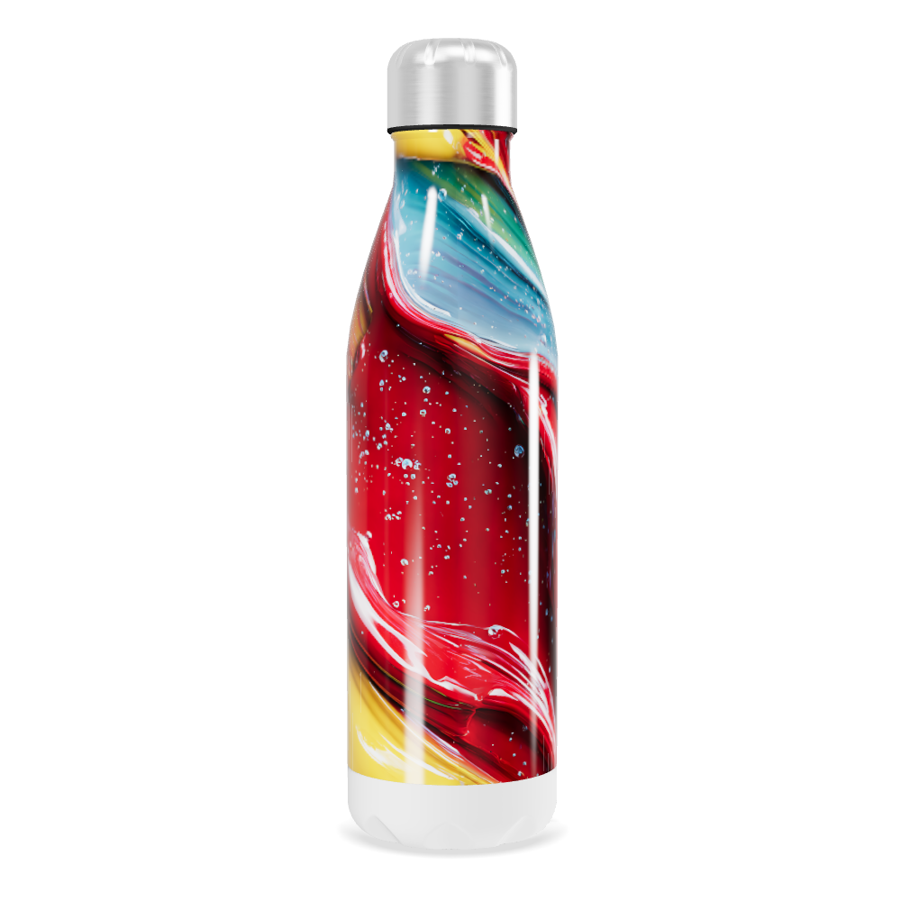 Garrafa Inox - Estampa Colorida Abstrata