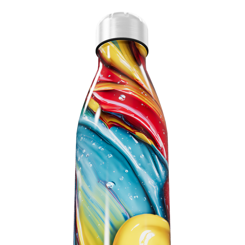 Garrafa Inox - Estampa Colorida Abstrata