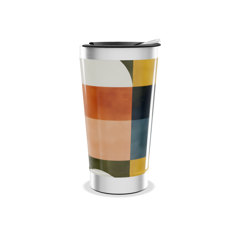 Copo Térmico - Estampa Geométrica Colorida