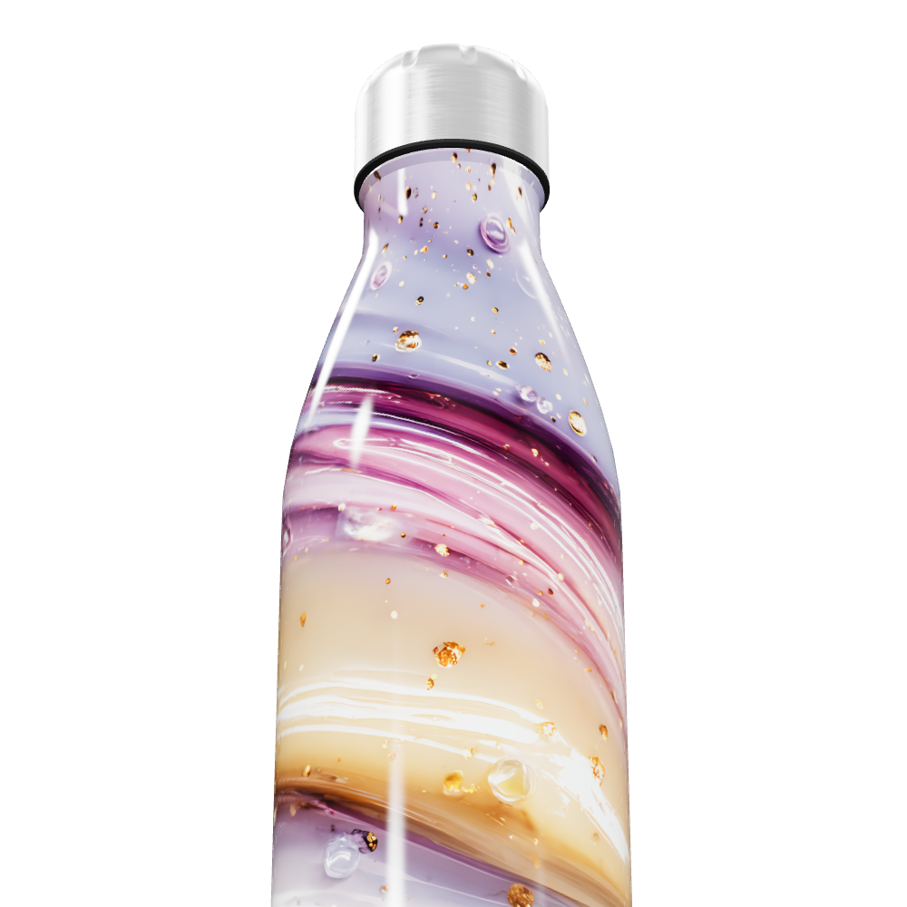 Garrafa Inox - Estampa Colorida Mármore