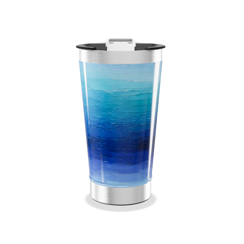 Copo Térmico - Azul degrade aço inox