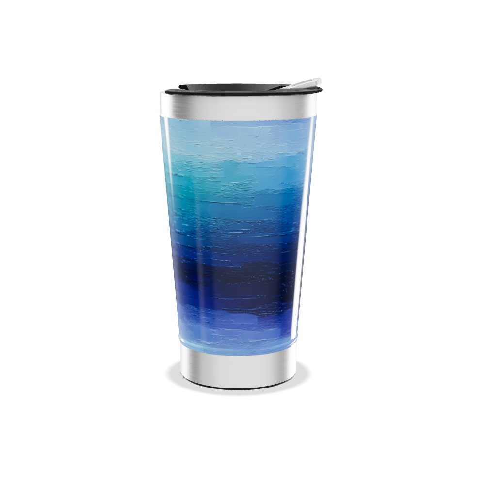 Copo Térmico - Azul degrade aço inox