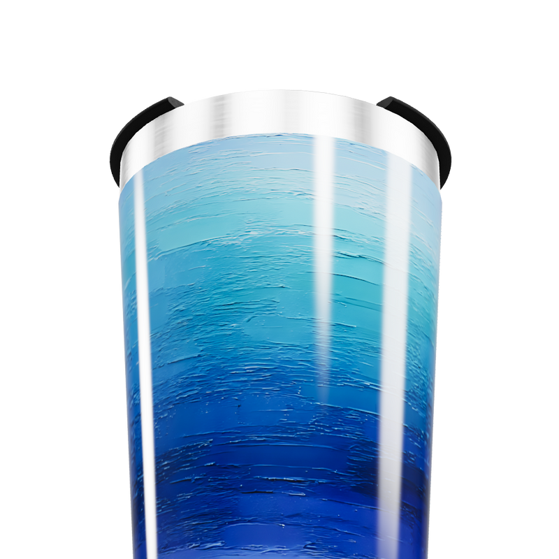 Copo Térmico - Azul degrade aço inox