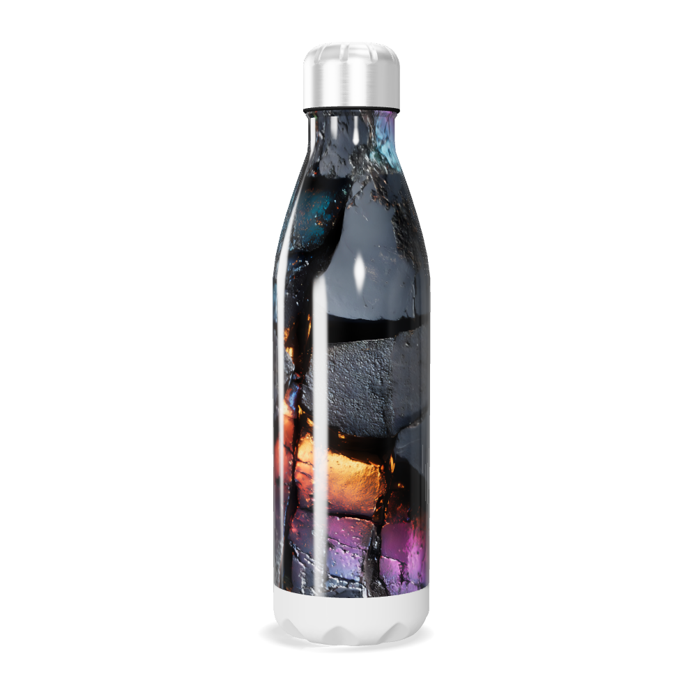 Garrafa Inox - Estampa Abstrata Multicolorida