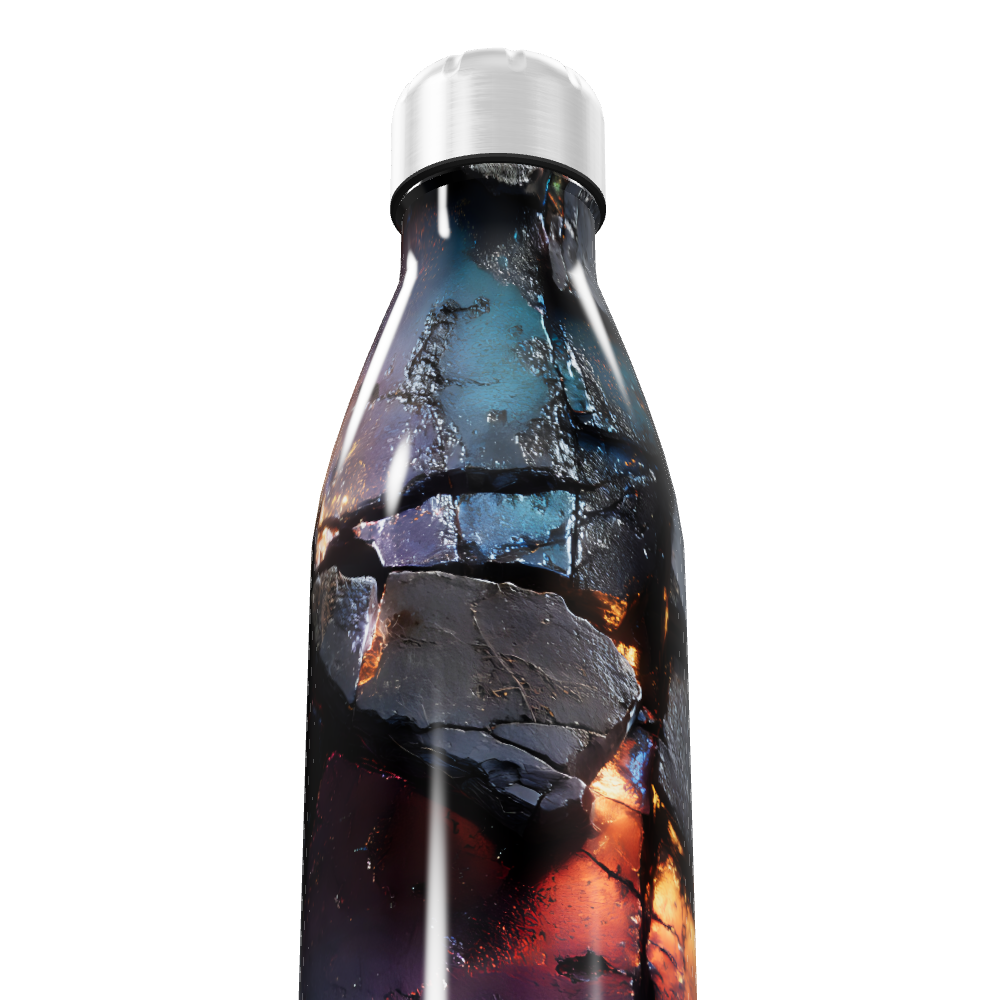 Garrafa Inox - Estampa Abstrata Multicolorida