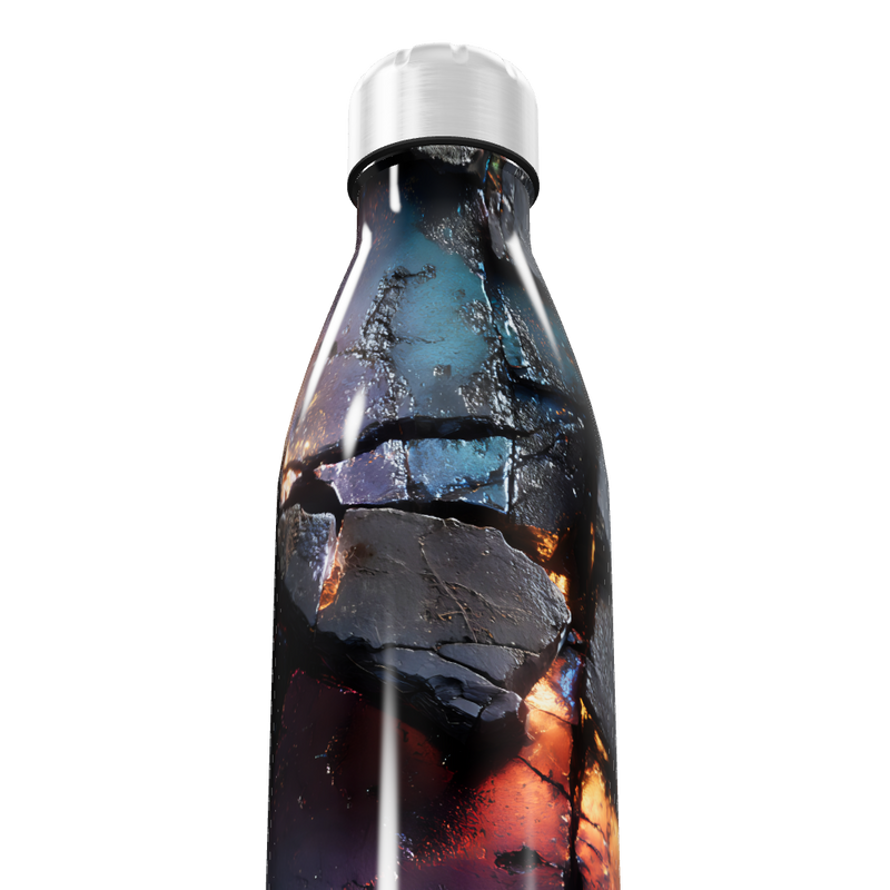 Garrafa Inox - Estampa Abstrata Multicolorida