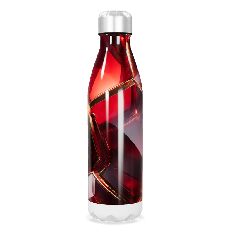 Garrafa Inox - Vermelha com Estampa Geométrica