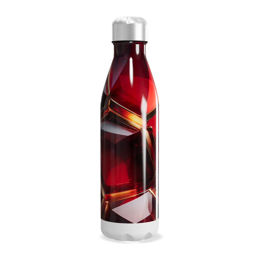 Garrafa Inox - Vermelha com Estampa Geométrica
