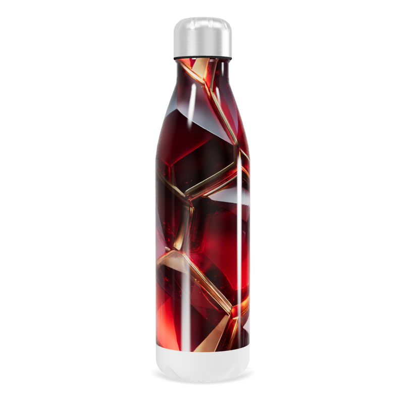 Garrafa Inox - Vermelha com Estampa Geométrica