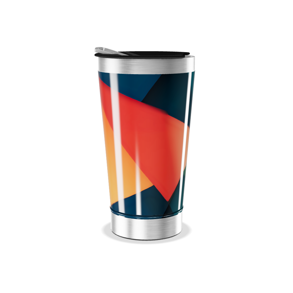 Copo Térmico - Geométrico Colorido Inox