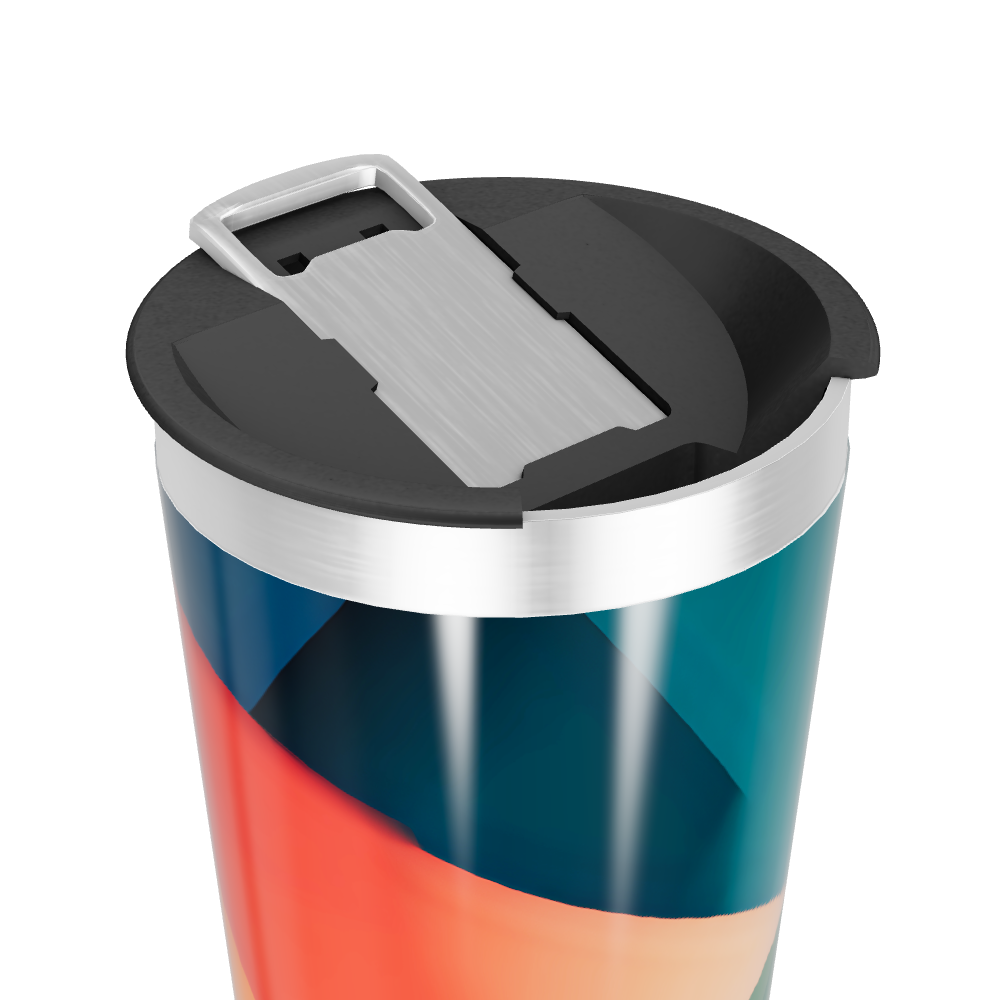 Copo Térmico - Geométrico Colorido Inox