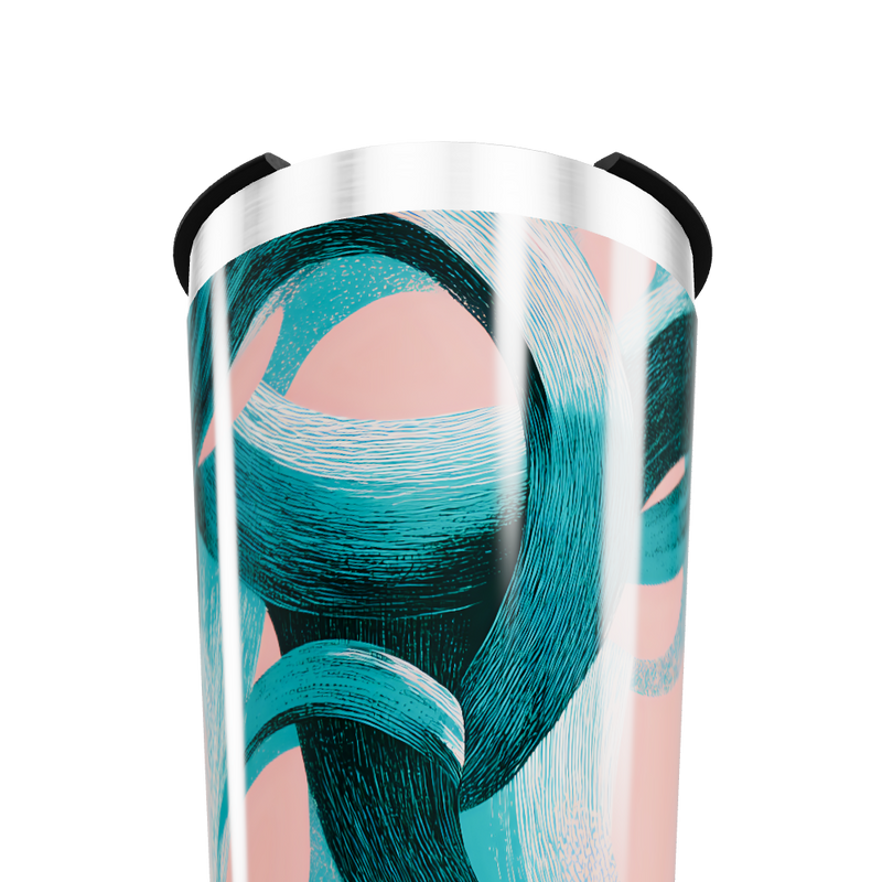 Copo Térmico - Estampa Azul e Rosa