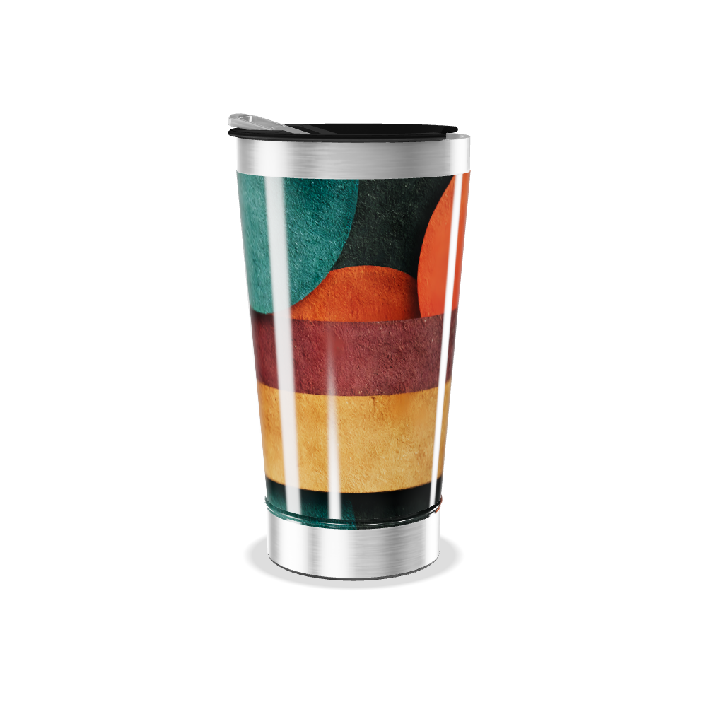 Copo Térmico - Estampa Listrada Colorida