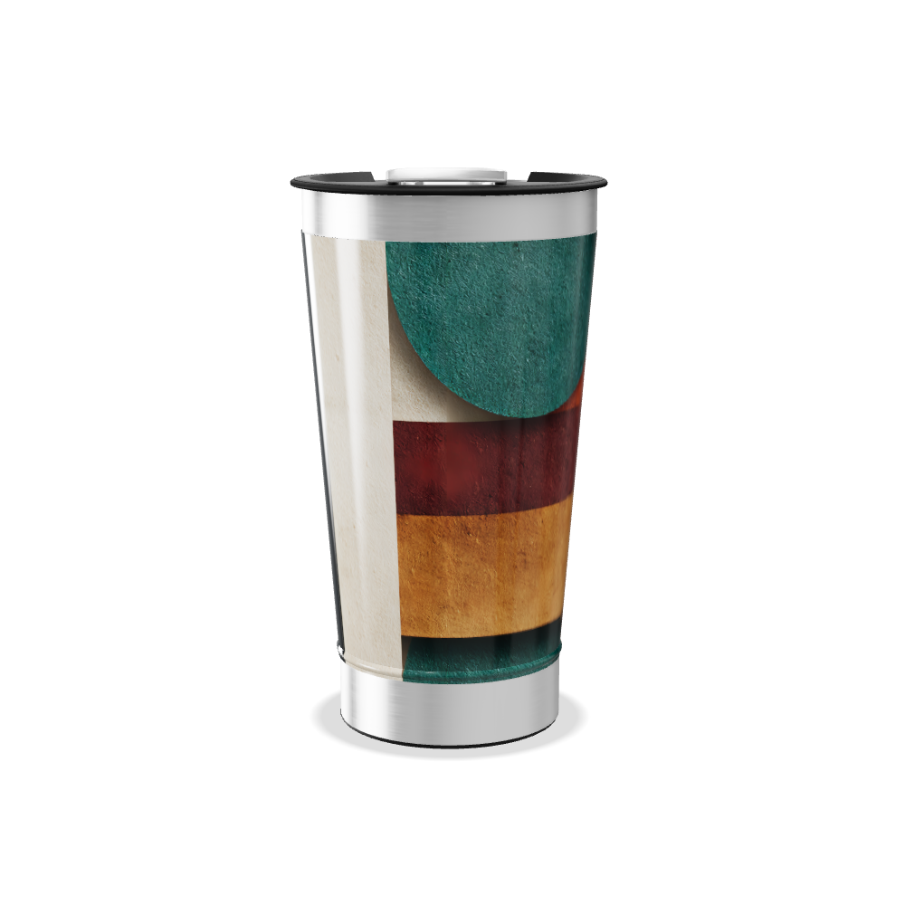 Copo Térmico - Estampa Listrada Colorida