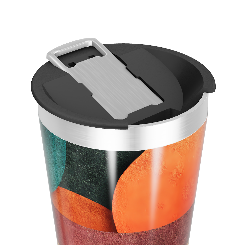 Copo Térmico - Estampa Listrada Colorida