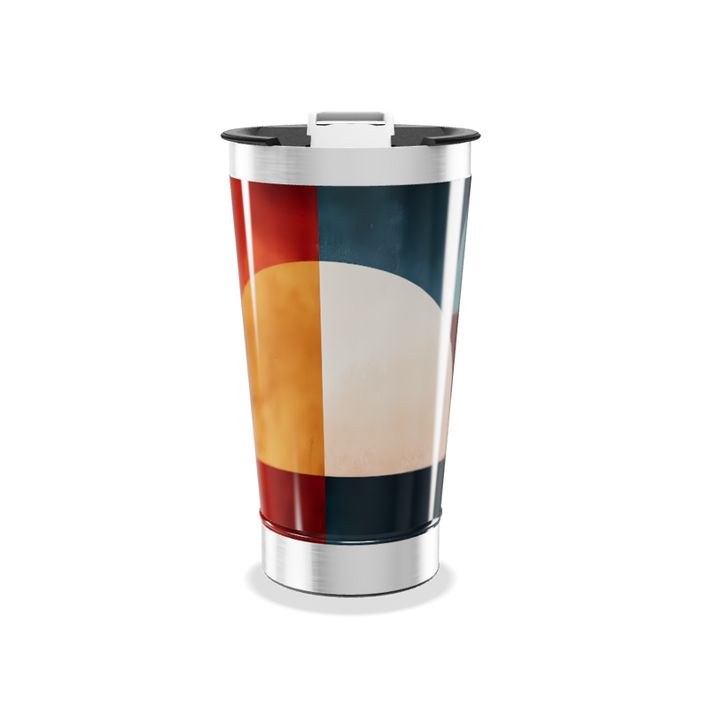 Copo Térmico - Design Geométrico Colorido