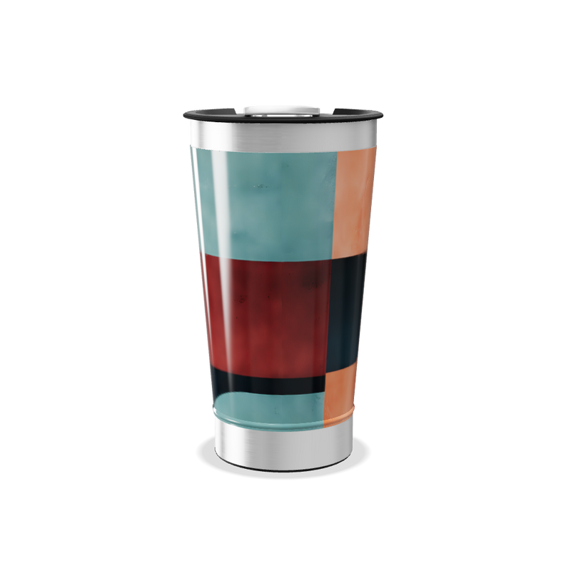Copo Térmico - Design Geométrico Colorido