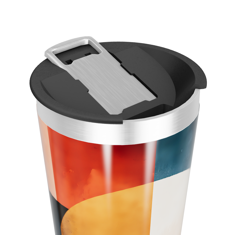 Copo Térmico - Design Geométrico Colorido