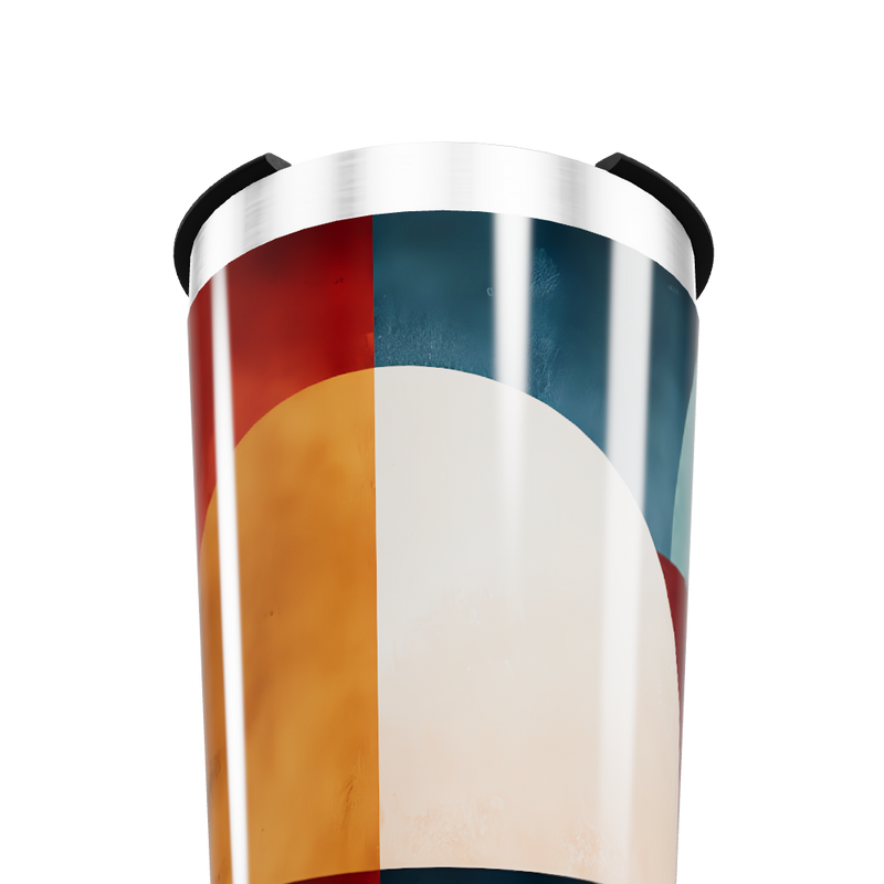 Copo Térmico - Design Geométrico Colorido