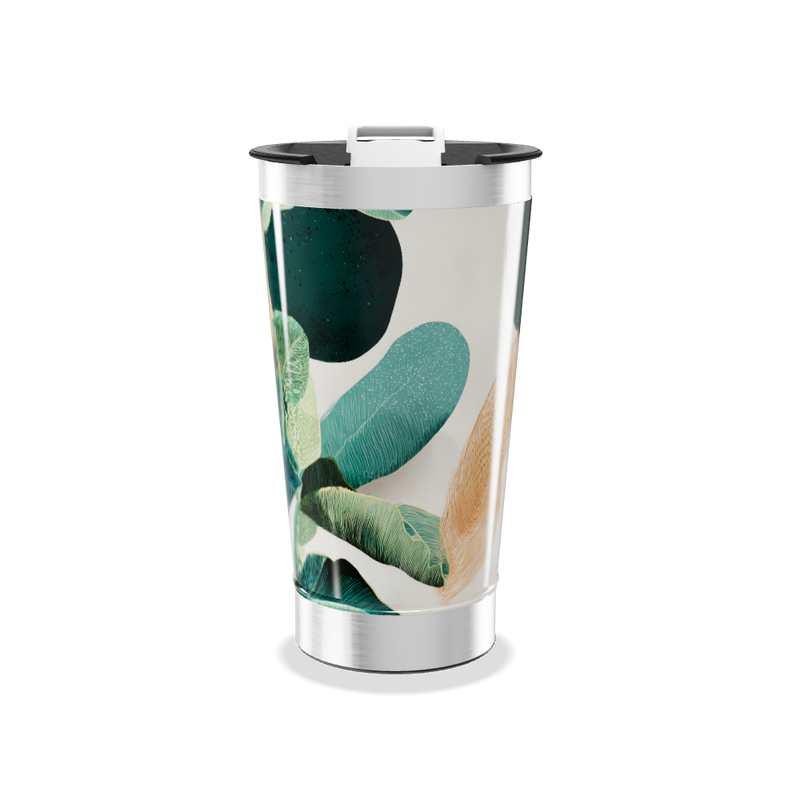 Copo Térmico - Folhas Tropicais Aço Inox