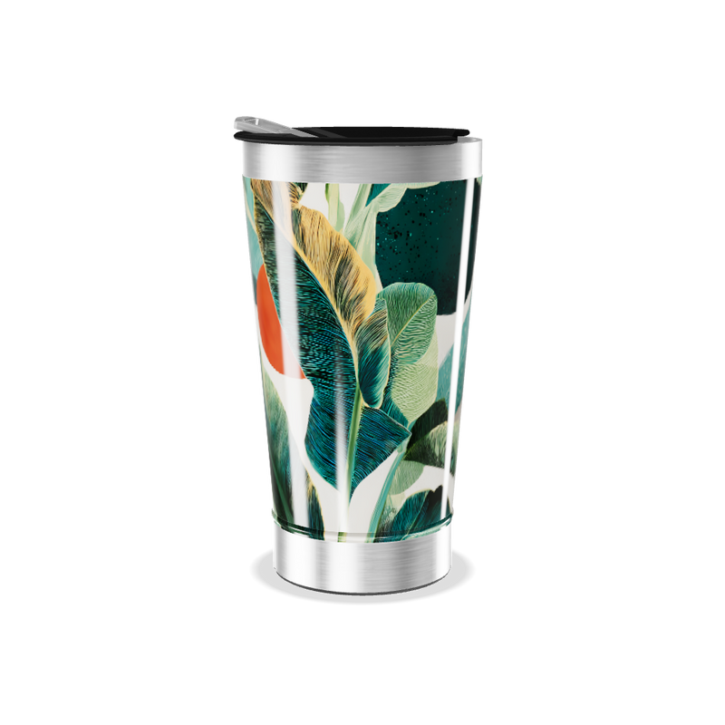Copo Térmico - Folhas Tropicais Aço Inox