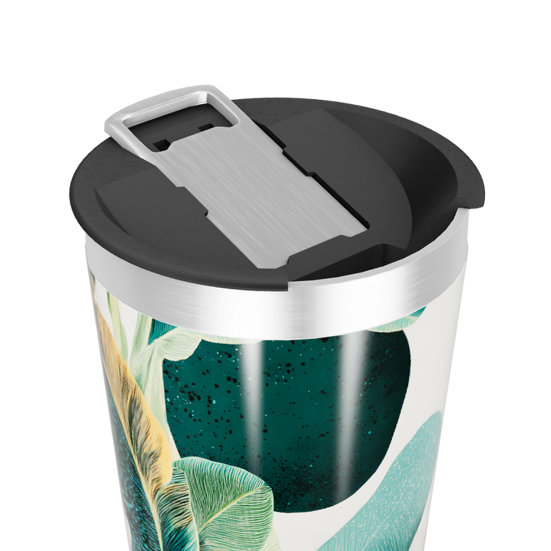Copo Térmico - Folhas Tropicais Aço Inox