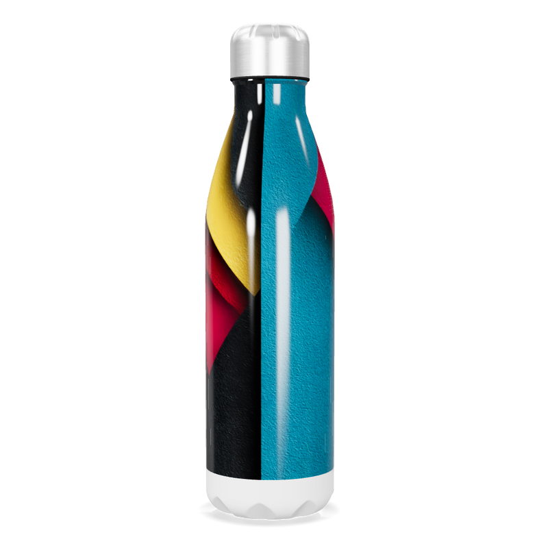 Garrafa Inox - Colorida com Estampa Abstrata