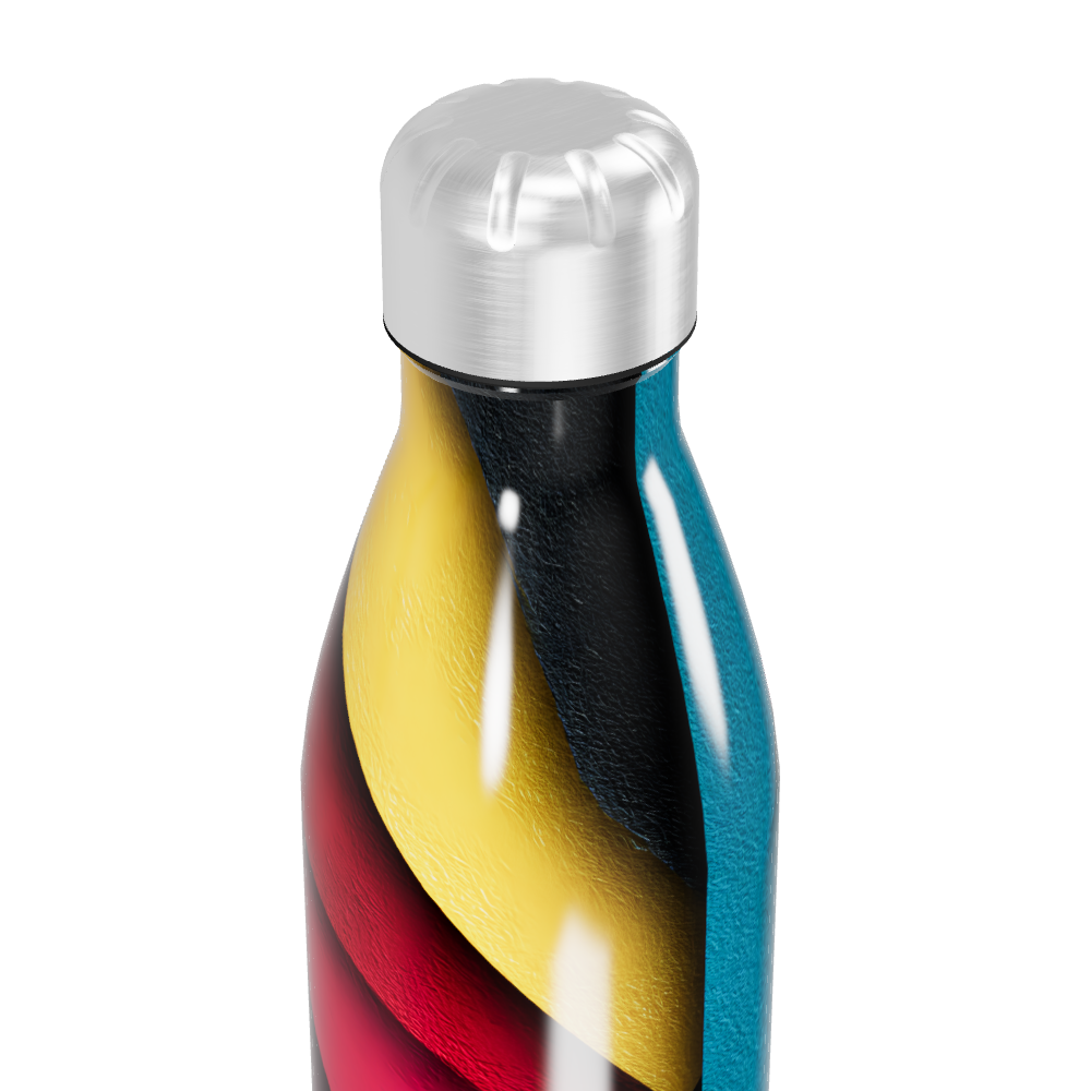 Garrafa Inox - Colorida com Estampa Abstrata
