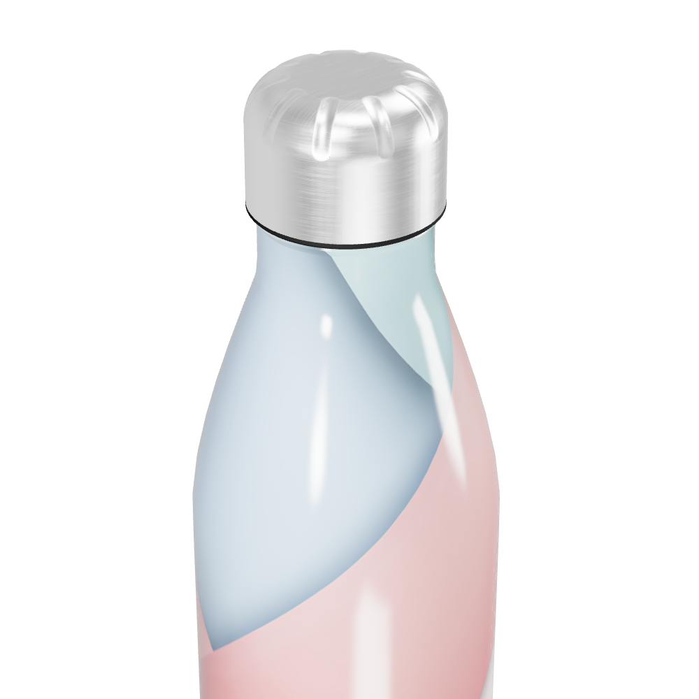 Garrafa Inox - Estampa Espiral Colorida