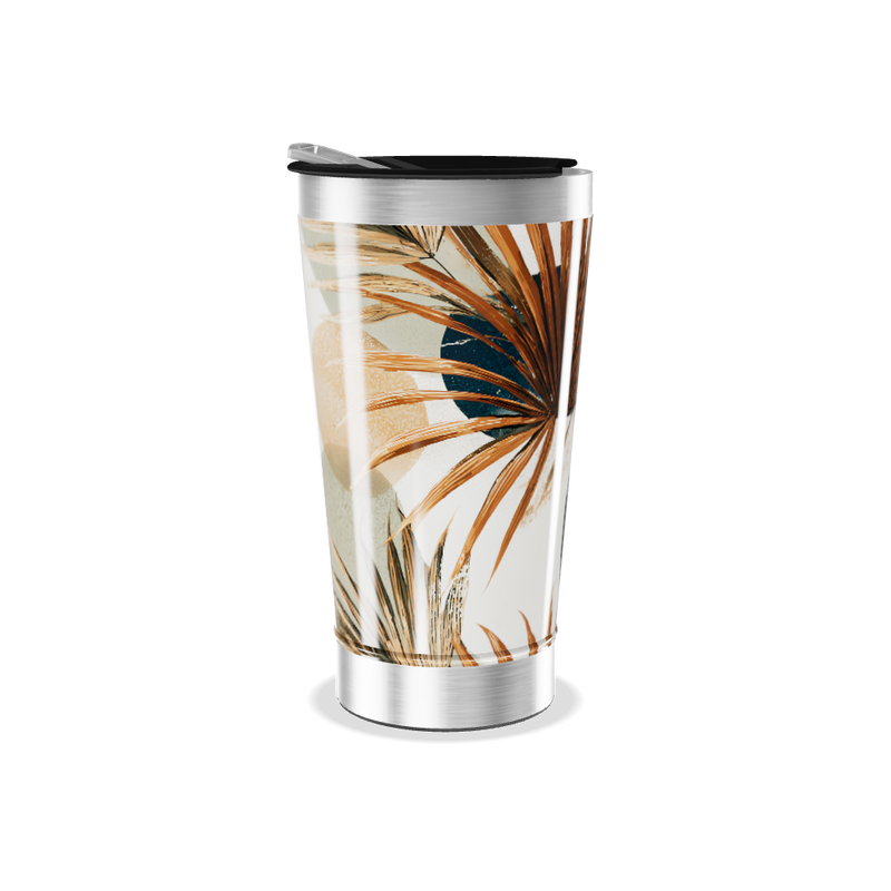 Copo Térmico - Estampa Folhas Tropicais