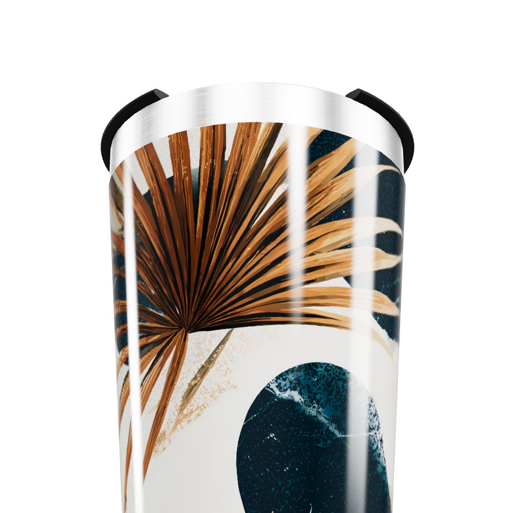 Copo Térmico - Estampa Folhas Tropicais