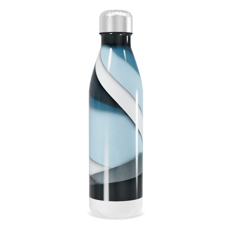 Garrafa Inox Listrada Azul e Branca