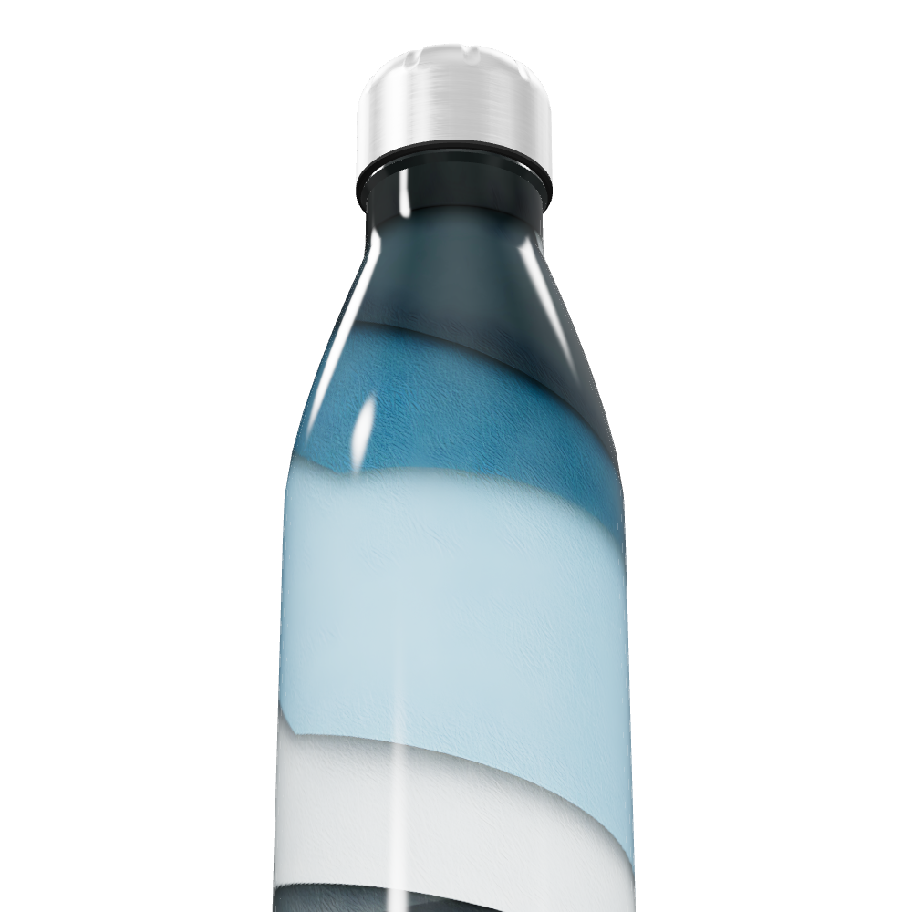 Garrafa Inox Listrada Azul e Branca