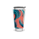 Copo Térmico - Azul e Coral Abstrato
