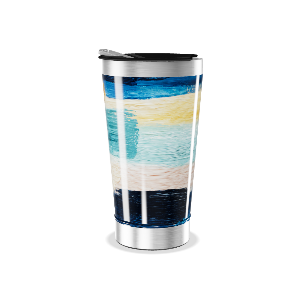 Copo Térmico - Listras Coloridas Inox