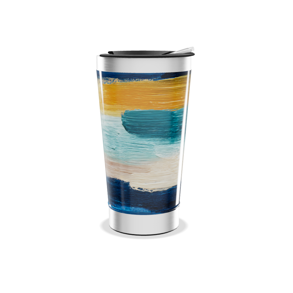 Copo Térmico - Listras Coloridas Inox