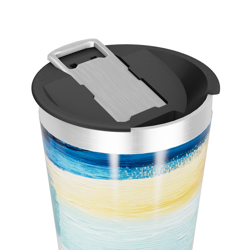 Copo Térmico - Listras Coloridas Inox