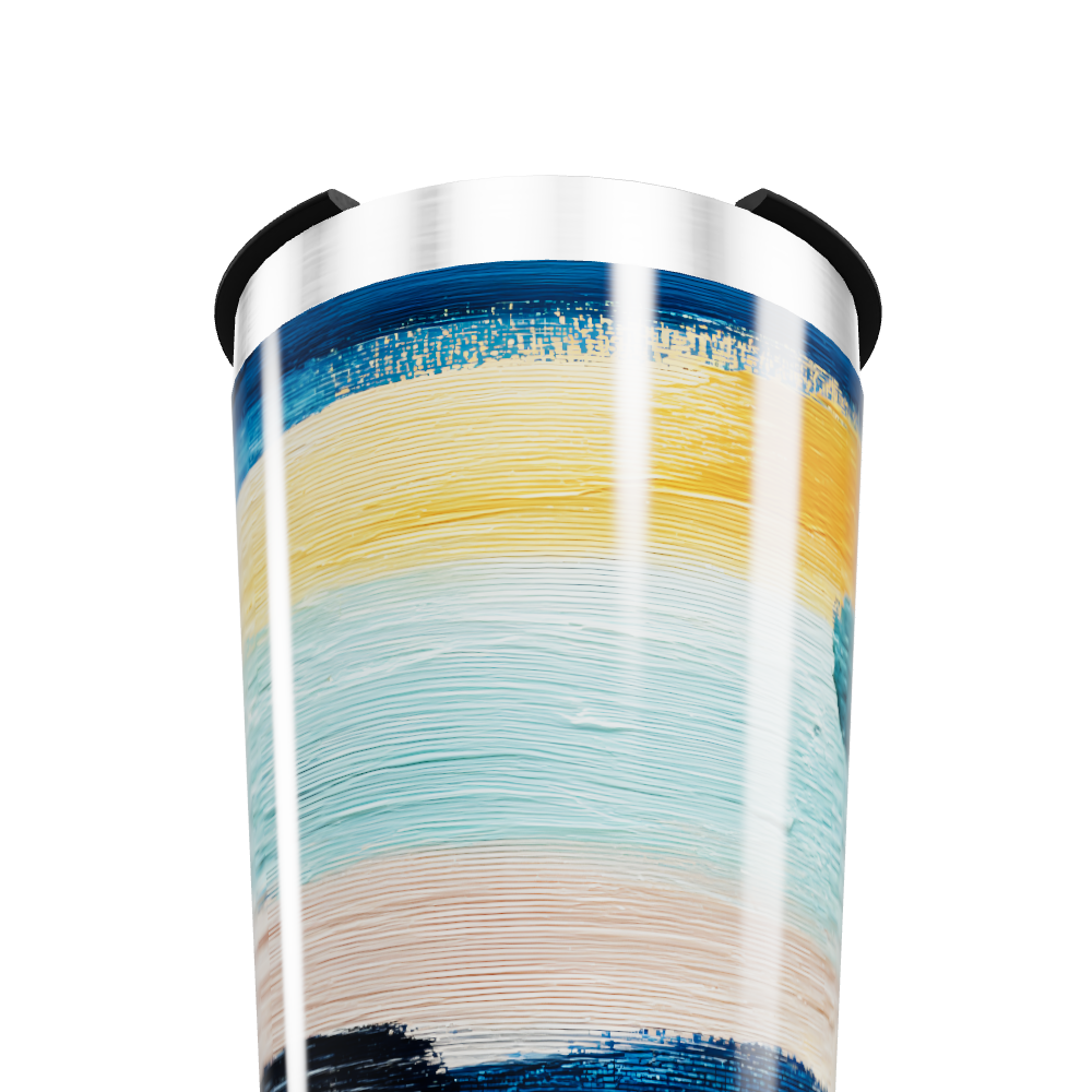 Copo Térmico - Listras Coloridas Inox