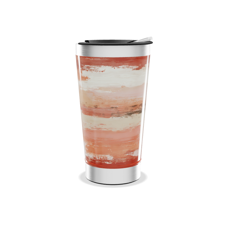 Copo Térmico - Estampa Abstrata Laranja