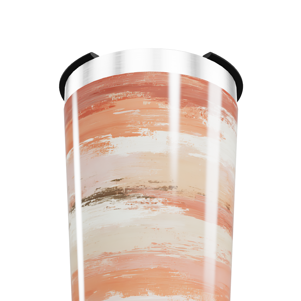 Copo Térmico - Estampa Abstrata Laranja