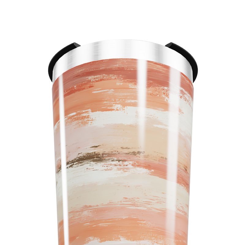 Copo Térmico - Estampa Abstrata Laranja