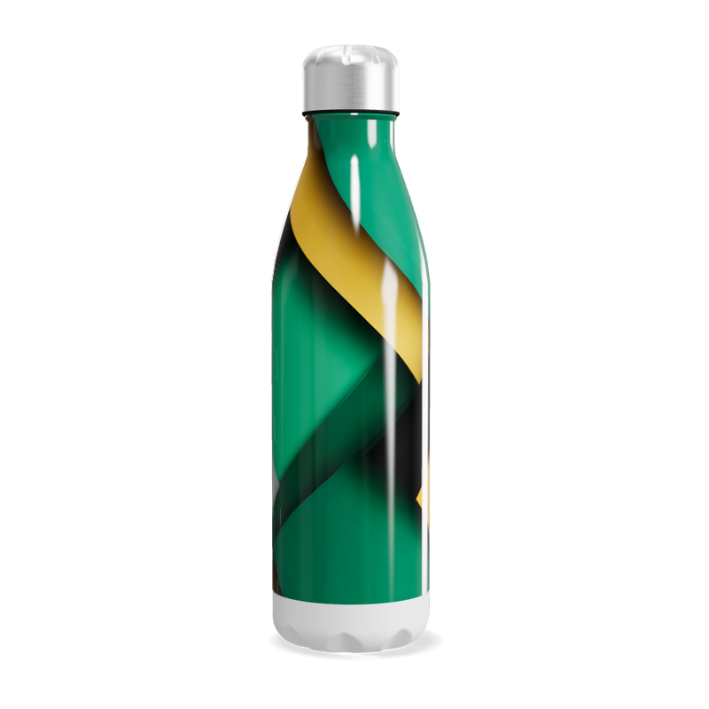 Garrafa Inox - Design Verde Amarelo