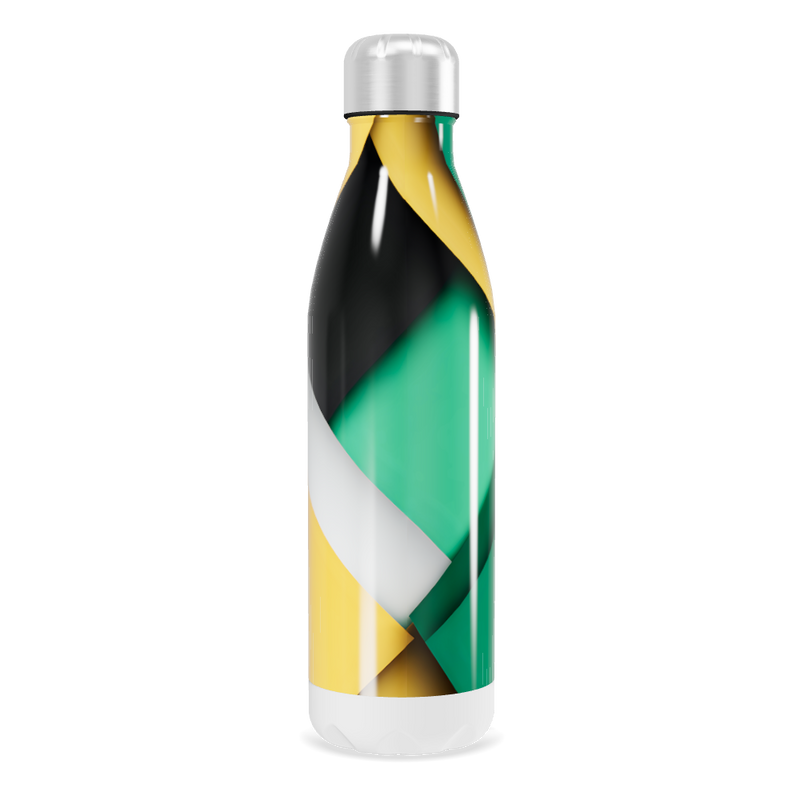 Garrafa Inox - Design Verde Amarelo