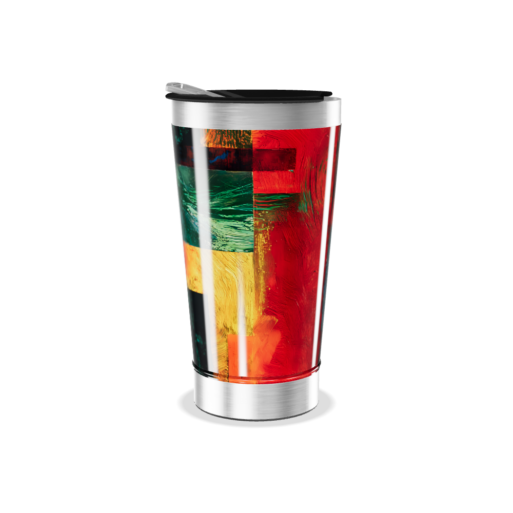 Copo Térmico - Estampa Abstrata Colorida